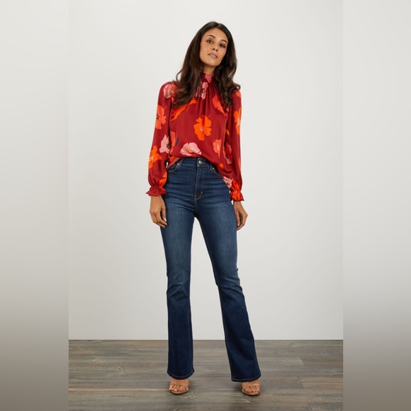 Tucker NYC Stella TopCrimson Poppies